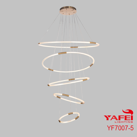 New design rings chandelier pendant light led dimming lights lighting lamp-YF7007