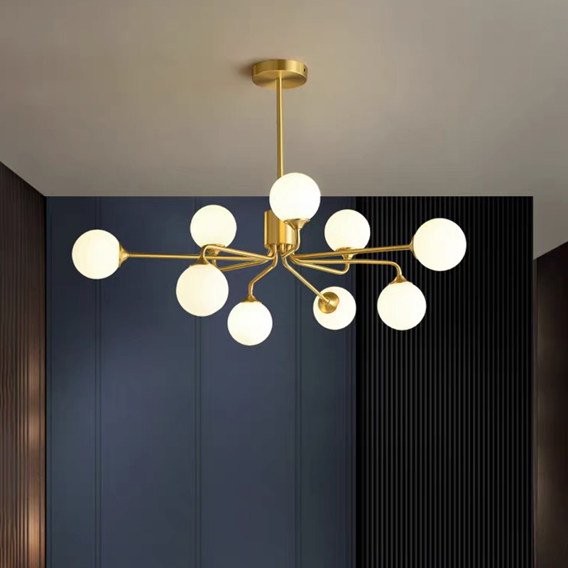 Modern hot sale Fancy Decorative home design wholesale white ball glass table light-YF8P025