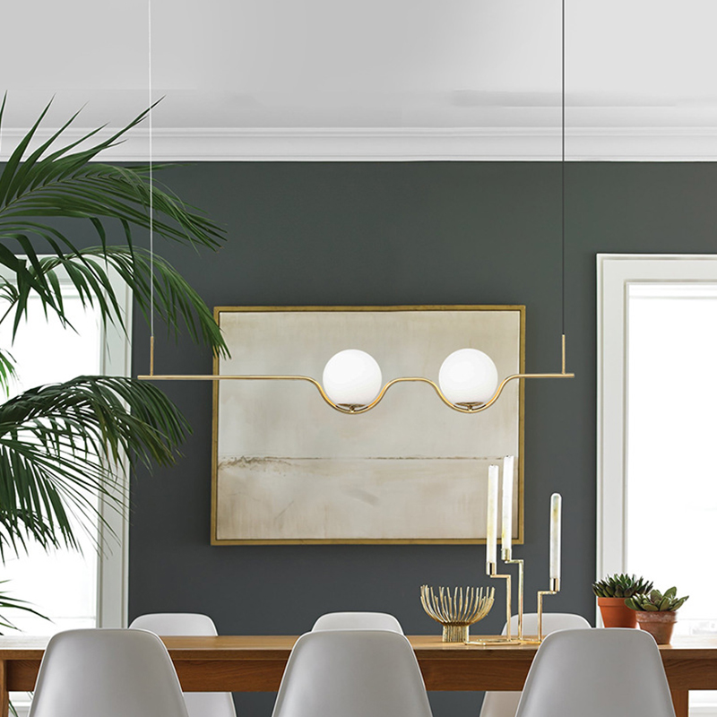 Modern hot sale Fancy Decorative home design wholesale white ball glass table light-YF8P026