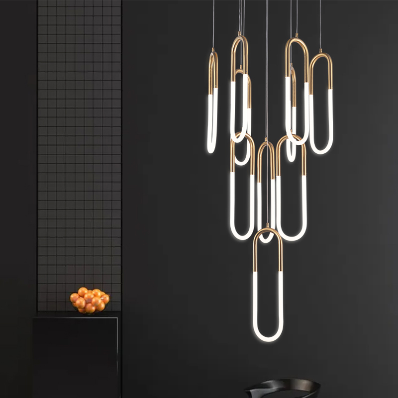 Hot selling 360 degree lighting acrylic led chandelier modern pendant light-YF7001