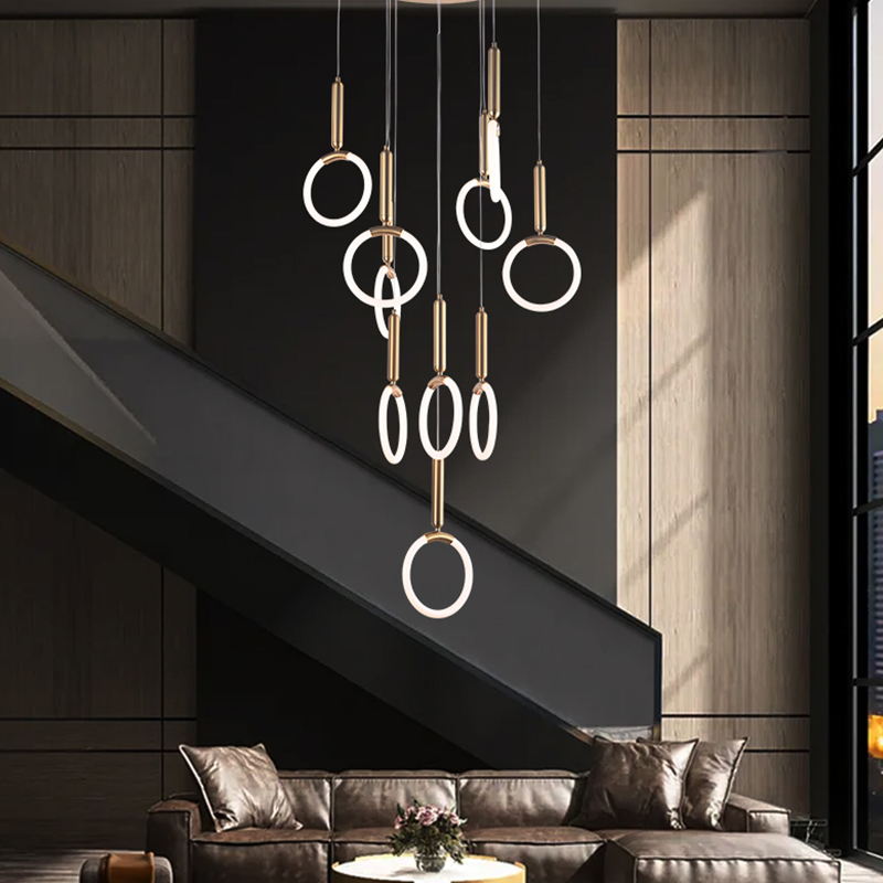 Modern acrylic chandelier creative led pendant light for living room-YF7016