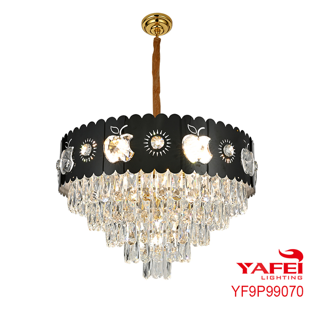 Antique Modern lighting E14/E27 Crystal Golden Hanging Light Indoor Fixture -YF9P99070