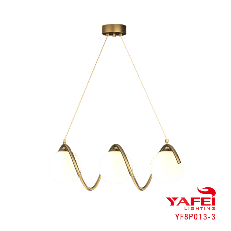New design led lighting modern ball golden light fixtures hang light-YF8P013